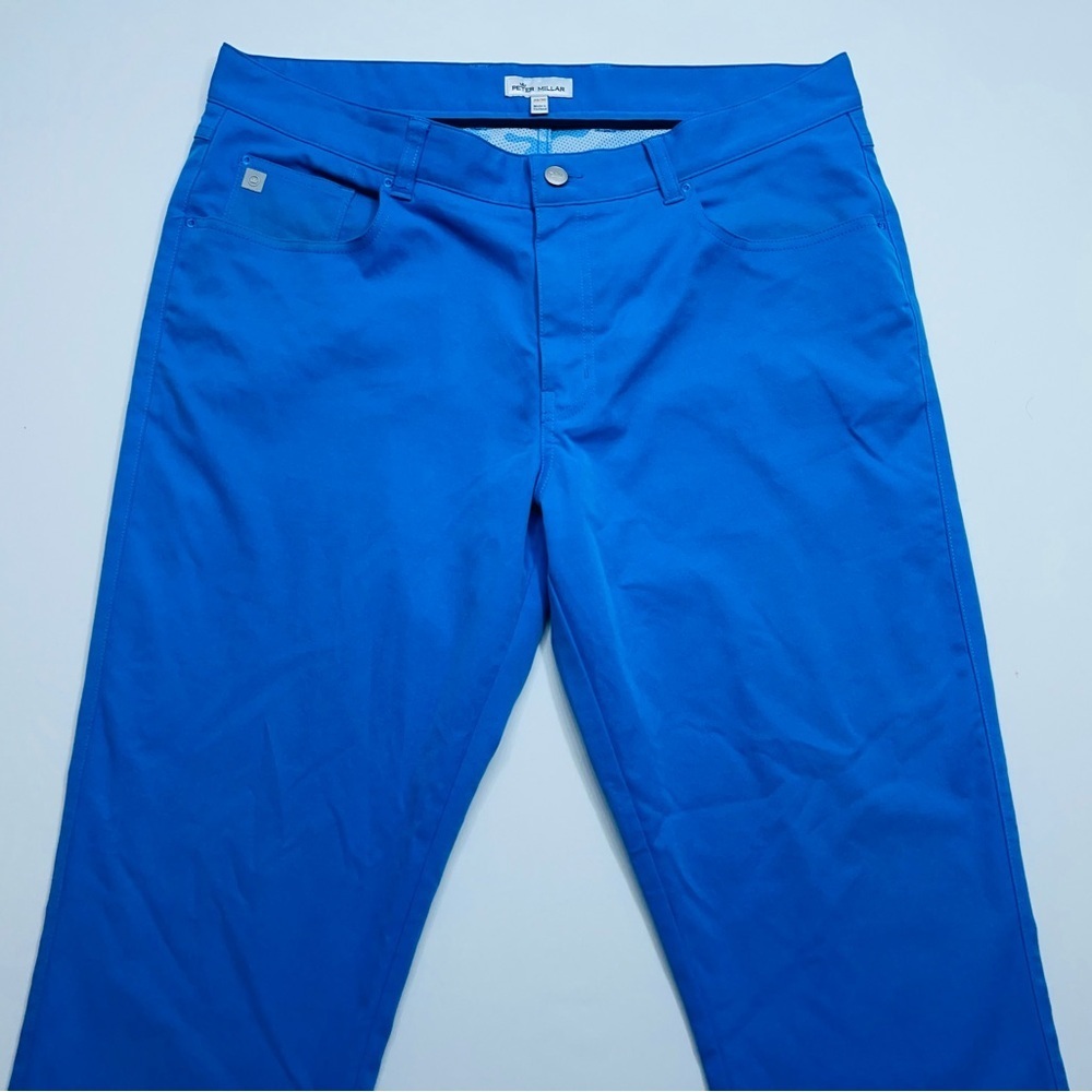 Peter Millar EB66 Pant Mens Size 36x30 Sky Blue 5-Pocket Crown Sport Golf Preppy